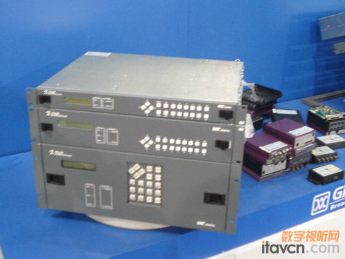 大連捷成展出的矩陣切換器