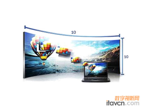 三星第二代超視界無縫液晶拼接視頻墻UD55A