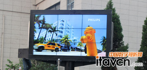 顯示屏正對陽光條件下實際顯示效果