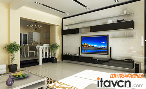 清投V-MAX智能巨幕打造的奢華別墅