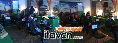 觀眾爭先感受Vivitek麗訊家用明星帶來的3D畫面