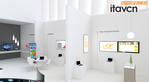 充滿藝術氣息的三星“酒店天堂”展區