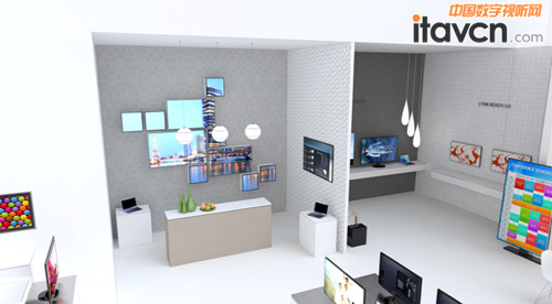 充滿藝術氣息的三星“酒店天堂”展區