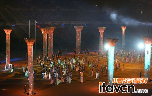 洲明科技攜手子公司雷迪奧打造柱形屏閃耀索契冬奧會開幕式