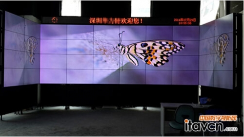 4X10,46寸LCD液晶拼接,深圳市某大型集團公司內的展廳項目