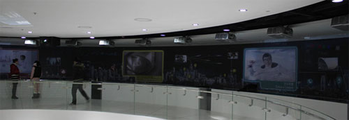 Vivitek(麗訊)曾在上海科技館展示的弧形巨幕方案